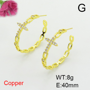 Fashion Copper Earrings  F6E404421bbov-L017
