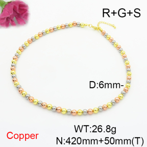 Fashion Copper Necklace  F6N200255bhva-L017