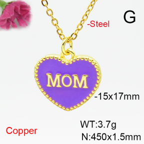 Fashion Copper Necklace  F6N300822bbml-L035