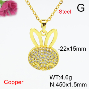 Fashion Copper Necklace  F6N405130abol-L036