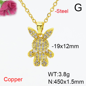 Fashion Copper Necklace  F6N405133bhva-L036