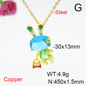 Fashion Copper Necklace  F6N405135bvpl-L036