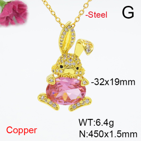 Fashion Copper Necklace  F6N405137bvpl-L036