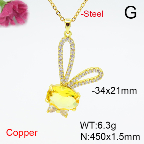 Fashion Copper Necklace  F6N405138bhbl-L036