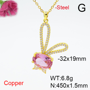 Fashion Copper Necklace  F6N405139bhbl-L036