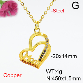 Fashion Copper Necklace  F6N405142bbov-L035