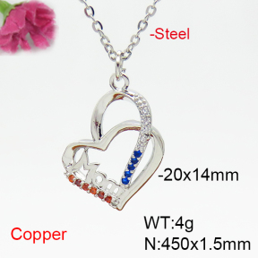 Fashion Copper Necklace  F6N405143vbnl-L035