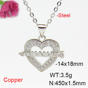Fashion Copper Necklace  F6N405145vbnl-L035