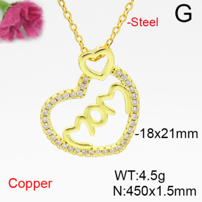 Fashion Copper Necklace  F6N405148bbov-L035