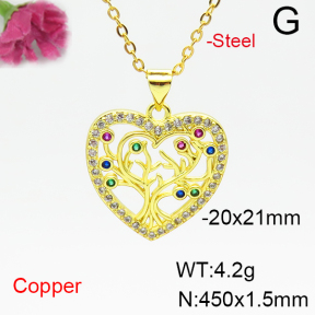 Fashion Copper Necklace  F6N405156abol-L035