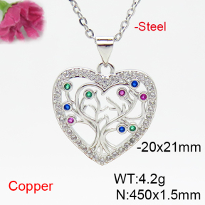 Fashion Copper Necklace  F6N405157bbov-L035