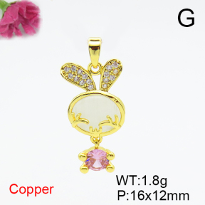 Fashion Copper Pendant  F6P400584vbll-L036