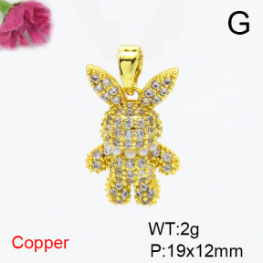 Fashion Copper Pendant  F6P400585bbov-L036