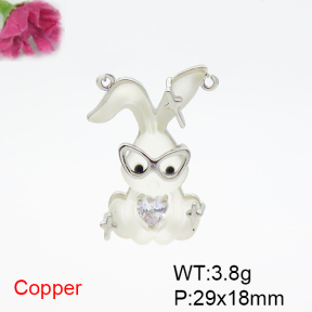 Fashion Copper Pendant  F6P400593bbov-L036