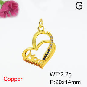 Fashion Copper Pendant  F6P400594vbll-L035