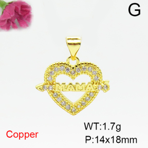 Fashion Copper Pendant  F6P400596vbmb-L035