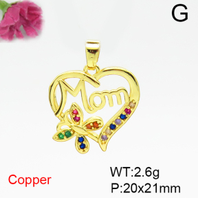 Fashion Copper Pendant  F6P400598vbmb-L035