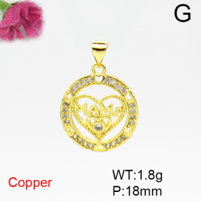 Fashion Copper Pendant  F6P400606vbmb-L035