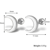 925 Silver Earrings  WT:0.95g  8*6mm  JE3372bhki-Y28
