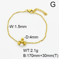 Stainless Steel Bracelet  Shell Beads  6B3001888vbmb-908