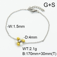 Stainless Steel Bracelet  Shell Beads  6B3001891ablb-908