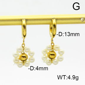 Stainless Steel Earrings  Shell Beads  6E3002464vhha-908