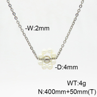 Stainless Steel Necklace  Shell Beads  6N3001419bbml-908