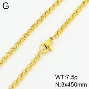 Stainless Steel Necklace  2N2002086aajl-368