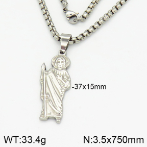Stainless Steel Necklace  2N2002131vbll-452