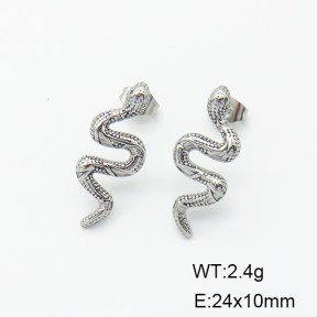 Stainless Steel Earrings  Handmade Polished  6E2006130vhha-G037