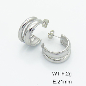 Stainless Steel Earrings  Handmade Polished  6E2006132vhha-G037