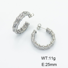Stainless Steel Earrings  Handmade Polished  6E2006134vhha-G037