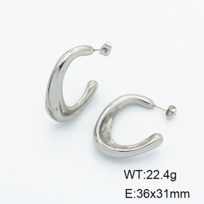 Stainless Steel Earrings  Handmade Polished  6E2006140vhha-G037