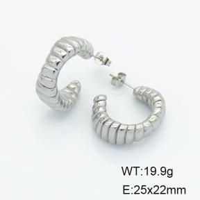 Stainless Steel Earrings  Handmade Polished  6E2006147vhha-G037