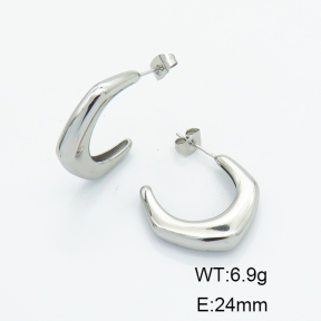Stainless Steel Earrings  Handmade Polished  6E2006149vhha-G037