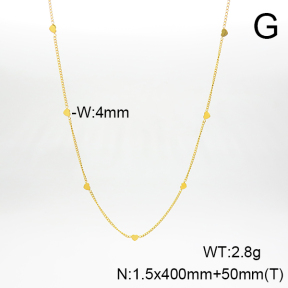 Stainless Steel Necklace  9 Hearts  6N2003642ahjb-G037