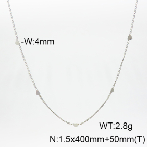 Stainless Steel Necklace  9 Hearts  6N2003643bhia-G037