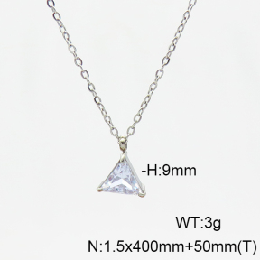 Stainless Steel Necklace  6N4003703bbov-G037