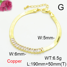 Fashion Copper Bracelet  F6B405607vbll-L002
