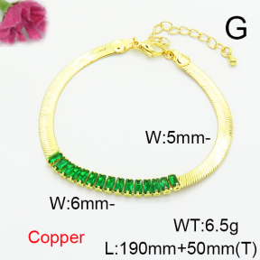 Fashion Copper Bracelet  F6B405611vbll-L002