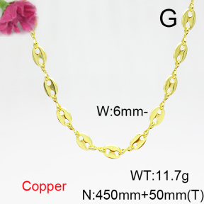Fashion Copper Necklace  F6N200258vbnb-L002