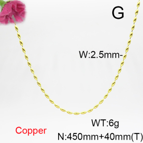 Fashion Copper Necklace  F6N200261vail-L002