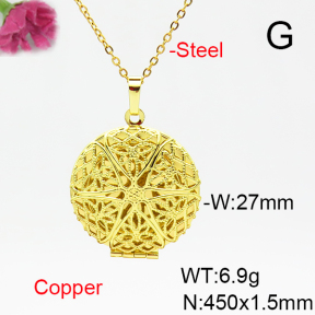 Fashion Copper Necklace  Locket  F6N200265vail-L002