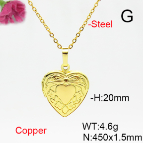 Fashion Copper Necklace  Locket  F6N200266vail-L002