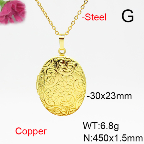 Fashion Copper Necklace  Locket  F6N200267vail-L002