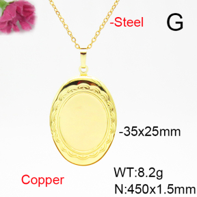 Fashion Copper Necklace  Locket  F6N200268vail-L002