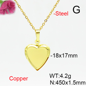 Fashion Copper Necklace  Locket  F6N200271vail-L002