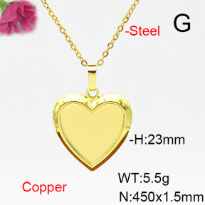 Fashion Copper Necklace  Locket  F6N200272vail-L002