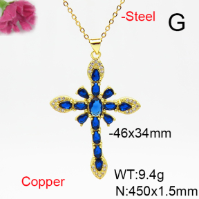 Fashion Copper Necklace  F6N405159bbml-L002
