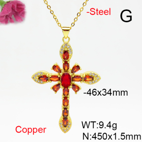 Fashion Copper Necklace  F6N405160bbml-L002